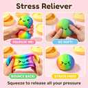 Colorful Dumpling Squishies New Mystery Rainbow Squishies Dumpling with Box Stress Relief Balls Sensory Toys Desk Squeeze Toys Gift