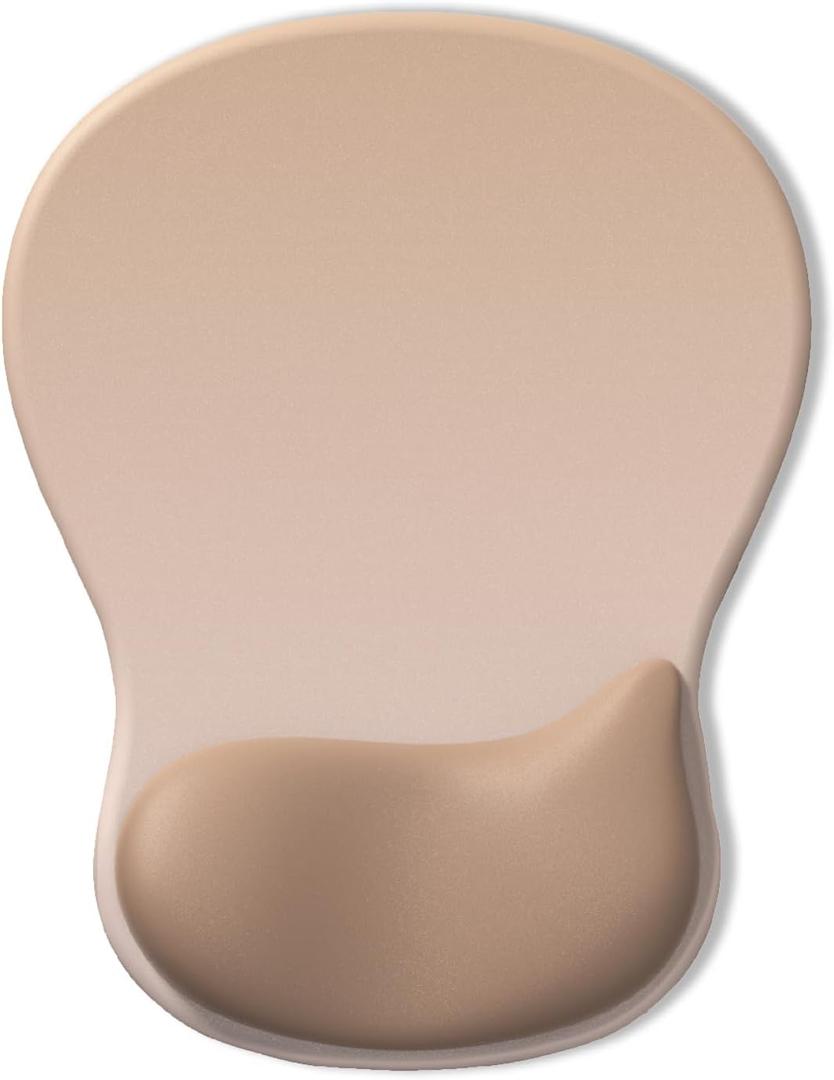 Gel Mouse Pad with Wrist Rest, Ergonomic Office Mousepad with Massage Design, Non-Slip & Smooth Surface Comfortable Desk Accessories Mat for Office, Gaming and Study. (Chocolate brown)