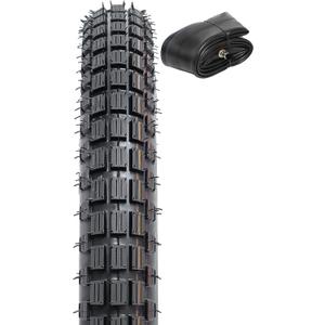 2.50-16 4PR TT 36P Dirt Bike Front/Rear Tire and Heavy Duty Inner Tube Compatible with 2.50-16 Off Road Pit Bike/Motorcycle Tire(P-121)