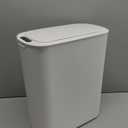 TIPGO 5 Gallon Motion Senor Bathroom Trash Can with Lid, Automatic Garbage Can Touchless, Smart Plastic Waste Basket for Narrow Spaces, Bathroom, Office, Bedroom, Living Room (White)