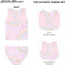 Eddie Bauer Girls' UPF 50+ Swim Bikini Bottom and Racerback Tankini Set, Waterspout,  Small, Waterspout