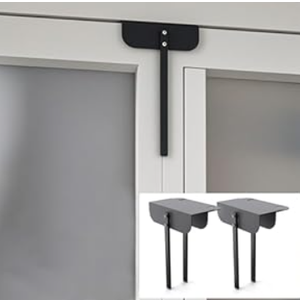 2 Metal Bifold Door Locks Adjustable Double Door Lock Kit (Fits 0.6"  2" Folding Door) HeavyDuty Child & Pet Proof Safety Lock for Closet,Cabinet,Pantry, RustResistant No Drill Installation, Black