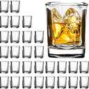 Vivimee 30 Pack Heavy Base Shot Bulk, 2.2 oz Square Shot Glass Set, Clear Espresso Shot Glass, Small Whiskey Shot Glasses for Vodka, Whiskey, Tequila, Espressos, Spirits & Liquors