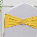 Gankar Yellow Sapndex Chair Sashes 48 Pack, Yellow Chair Bows Sashes for Wedding Birthday Party Folding Chairs Decor