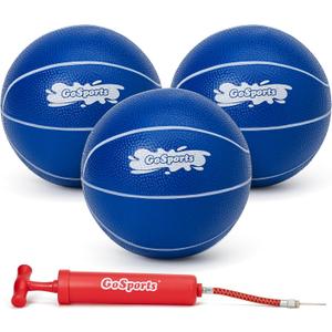GoSports Swimming Pool Basketballs 3 Pack - Red or Blue - Great for Floating Water Basketball Hoops