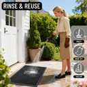 OLANLY Front Door Mat Outside Entrance 47x32, Absorbent, Heavy Duty Sturdy Natural Rubber Doormat Indoor Outdoor, Stain and Fade Resistant, Non-Slip Low Profile Floor Mat for Entryway, Black Diamond