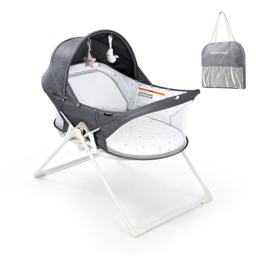 Beberoad Love Baby Travel Bassinet Portable Bassinet for Infants, Gray