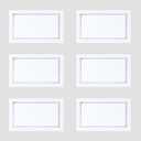 6PCS Flush Wall Vent 8x14, White AC Vent Cover Metal Wall Vent Covers