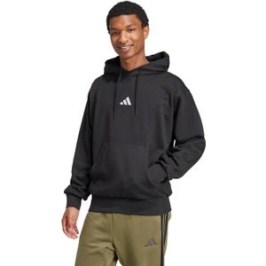 Adidas Men's Essentials Feel Cozy Fleece Hoodie Sweatshirt (XX-Large Tall, Black/White)