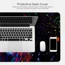 Lokigo Cool Tiger Desk Pad, Large Gaming Mouse Pad 31.5"x15.7", Waterproof Big Mouse Pad for Desk Rubber Base Desk Matt with Stitched Edges Keyboard Mousepad for Laptop, Game, Work, Study