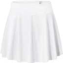 BLEVONH Women's Tennis Skort Active Pleated Skirts with Pocket for Running Golf (Medium, White)