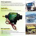 12D Micro Electric Diesel Fuel Pump Universal 5/16 inch Inlet and Outlet 12V 1-2 A, 35 GPH, 4-7 PSI