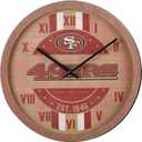 FOCO NFL Unisex-Adult NFL Wooden Barrel Wall Clock (One Size, Team Color)