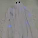 JOYIN Halloween Hanging Light up Ghost with Spooky Blue LED Light, 47 White Ghosts Halloween Hanging Decoration for Front Yard Patio Lawn Garden Party Decor Indoor Outdoor