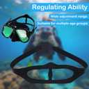 1Pcs Universal Silicone Replacement Scuba Mask Strap, Black Dive Mask Strap, Swimming Goggles Glasses Head Band Parts Accessories for Diving Swim Snorkel