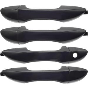 Set of 4 Exterior Door Handles for Toyota Corolla 2014-2019, Front and Rear Left Driver & Right Passenger Side Replaces 6921102230C0, 6921202080C0 - Without Smart Key