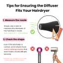 Universal Hair Diffuser Super Sturdy 1.7 Inch to 2.6 Inch for Natural Curly and Wavy Hair, Hair Dryer Attachment (Black Matte)