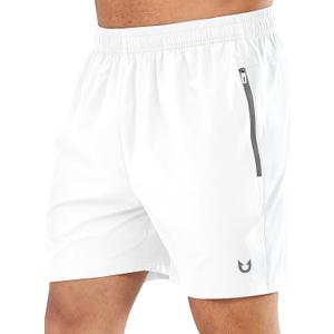 NORTHYARD Men's Athletic Running Shorts Quick Dry Workout Shorts Lightweight Sports Gym Basketball 7"/ 9"/ 5" Tennis Hiking (White, XXXL)