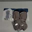 MCTi Kids Mittens Waterproof Winter Ski Warm Sherpa Lined Long Cuff with String (3X-Small, Grey)
