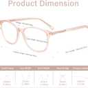 Madison Avenue Square Vintage TR90 Blue Light Blocking Reading Glasses for Women, Anti Eyestrain/Glare Computer Readers