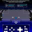 Gammeefy Switch Controllers Compatible with Nintendo Switch/Switch OLED, One-Piece Joypad Controller Replacement for Switch Pro Controller with 9 Lights Color, Turbo, Macro, KeyLinker APP (Switch 1 - (6.2"/7"), Black)