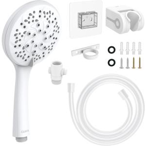 RV Shower Head with Hose, High Pressure 7-Mode RV Shower Head Replacement for RV, Camper, Van, Travel Trailer, Motorhome and Boat, White