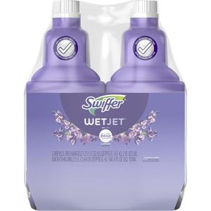 Swiffer WetJet Multi-Purpose Floor Cleaner Solution with Febreze Refill, Hardwood Floor Cleaner, Lavender Scent, 1.25 Liter -42.2 Fl Oz (Pack of 2)