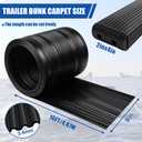 QSWODIS 24ft Boat Trailer Bunk Wrap Kit, 2"x4" PE Waterproof Synthetic Bunk Cover with Endcaps, Screws & Straps, Heavy-Duty Flatbed Trailer Bunk Protector, Black