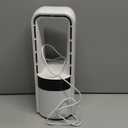 Desk Fan Bladeless, 120 Oscillating Fan Rechargeable, Quiet Fan with Night Light, Smart LED Touch Control, 4 Speed & 9H Timer, Small Table Fan, Auto Display Off, Ideal for Home, Office, Study Room