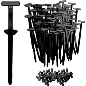 50PCS Nylon Universal Cable Tie Buckle, Heavy Duty Self-Locking Nylon Zip Holder for Daily Repair, Multifunctional UV-Resistant Fasteners for Car Fender Trunk Repair, Wire Bundling, Garage Use (50)