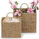 84ECO Set of 2 Seagrass Hanging Baskets