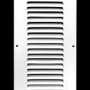 HVAC Premium 6'' x 22'' [Duct Opening] Flat Stamped Steel Return Air Grille - Sidewall and Ceiling - HVAC Vent Duct Cover - White [Outer Dimensions: 7.75''w X 23.75''h]