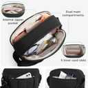 BAGSMART Cross Body Purse, Mini Crossbody Bags for Women Travel Purse, Puffy Shoulder Handbag Wallet with RFID Blocking Slots, Black-small