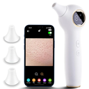 Blackhead Extractor with Camera, Black Head Remover for Face,Pore Extractor for Black Head and Acen, Blackhead Remover Tools with USB Rechargeable, Blackhead Remover Vacuum (White)