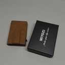 miyozi Airtag Wallet for Men Money Clip 9-Card Pop-Up Credit Card Holder with ID Window RFID Blocking Metal Case Magnetic Closure Front Pocket Wallet Gift Box | with Money Clip, Gift Boxed, Slim, RFID Blocking, Pop-up Card Case, Flip (Tiger Eye045)