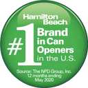 Hamilton Beach Smooth Touch Electric Automatic Can Opener with Easy Push Down Lever, Eliminates Sharp Edges, Opens All Standard-Size and Pop-Top Cans, Extra Tall, Black and Chrome (76606AG)