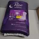 Poise Overnight Incontinence & Postpartum Pads for Bladder Leaks, 8 Drop Extra Coverage, 36 Count