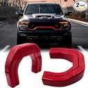 2PCS Tow Hook Covers Front Tow Hooks Compatible with Dodge RAM 1500 Accessories 2019-2024, Customized Hitch Cover (Not Fit for RAM 1500 Classic,Warlock,RAM 2500,RAM 3500)