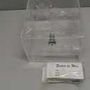 Teling 101 Pcs Tall Acrylic Donation Box with Lock and Sign Plate 7 x 5 x 8 Inches Safe Suggestion Box with Raffle Tickets Cards for Raffle, Money, Voting, Charity, Suggestion (Clear)