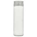 St Jude Candle Clear Glass, White