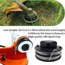 C3-2 Trimmer Head Spool & Base Cover for Stihl Autocut C3-2 FSA 57 FSE 52,Weed Eater String Trimmer Replace Parts 4009 710 4305,Pre-Wound Dual Line 0.080" 20ft,7 Pack (4 Spool + 2 Cover + 1 Spring)