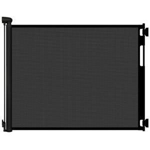 Retractable Baby Gates for Doorways, Mesh Dog Gate for Stairs, Pet Gate Indoor, Extends to 55" Wide 33" Tall, Safety Toddlers Gates for Hallways, Indoor & Outdoor Use, Black
