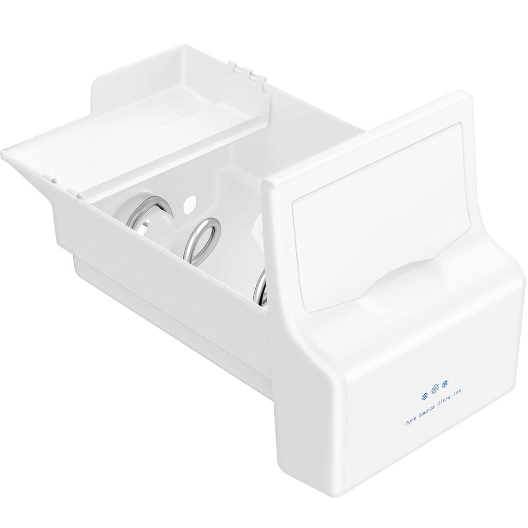 Upgraded 241860812 Refrigerator Ice Bucket Compatible with Frigidaire Ice Maker Replacement, Ice Bin Auger Assembly Parts AP4432835 FGHS2332LE0 FGHS2342LF0 DGUS2635LE0 FGUS2635LE0 Ice Maker Tray