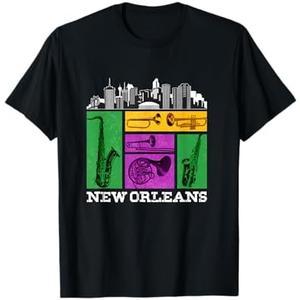 New Orleans, NOLA and The Big Easy Men, Women and Kids Music T-Shirt M