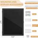 16x12 Pin Display Case Pin Collection Display Case with 98% UV Protection Acrylic Door for Military Medals, Jewelry Pins, Pin Gift, Insignia Ribbons, Beach Tags, Pin Collectibles