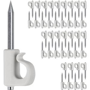 SELEWARE Q-Hanger Hooks for Outdoor String Lights, Home Christmas Lights Hanger Hooks for Easy Release, Heavy Duty 40 LB Capacity (White 40Pcs)