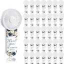 Tujoe 100 Pcs Mini Handheld Fans for Wedding Guests with Lanyard, Portable Personal Fans Bulk for Outdoor Wedding, Reception, Bridal Shower, Summer Party Favors Gifts(Navy Blush Floral)