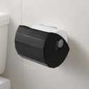 Toilet Paper Protector Cover, Cat & Dog Proof, Pet-Proof TP Guard Armor, Prevents Pulling & Chewing, Fits Most TP Roll Holders, Bathroom Accessory (Black)