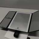 Beautyworks Backlit Makeup Vanity Mirror 36 LED Lights Touch-Screen Light Control, Tri-Fold 1/2/3X Magnification, Portable High-Definition Cosmetic Magnifying Personal Makeup Mirrors (Midnight Black)