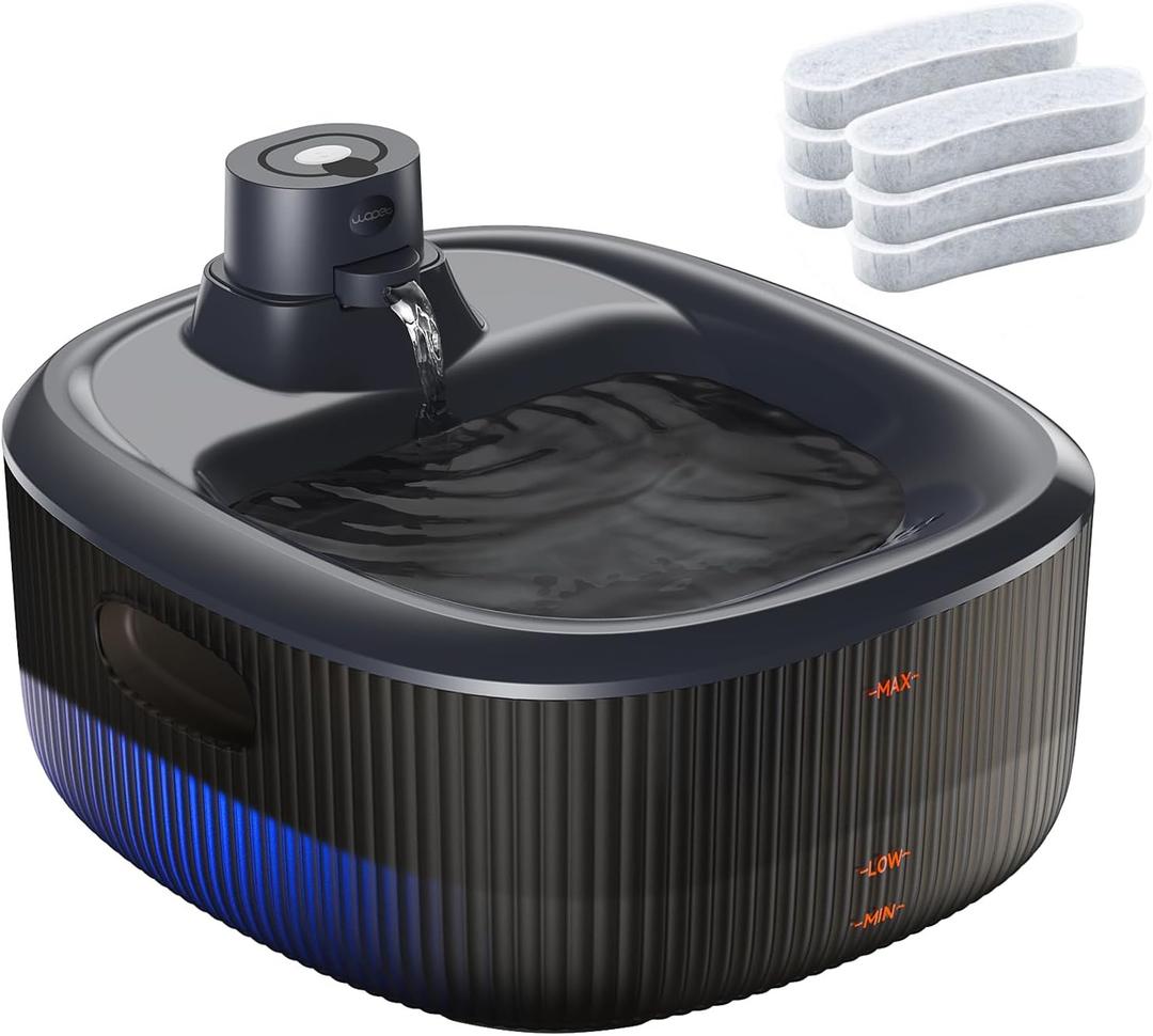 WOPET Wireless Dog Water Fountain for Large Dogs, 6L/205oz Dog Water Bowl Dispenser with 5000mAh Battery Operated, W600 Pro Cordless Pet Fountain for Dogs&Cats with Motion Sensor, Ultra Quiet Pump